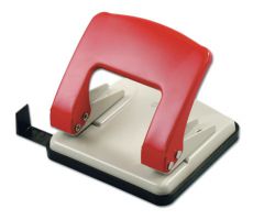 Дырокол KW-trio 966g/red Stylish Medium до 20 листов красный выдвижная линейка