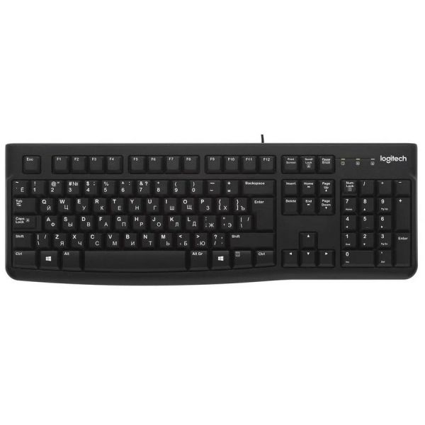Клавиатура проводная Logitech K120 USB, мембранная, черный 920-002522